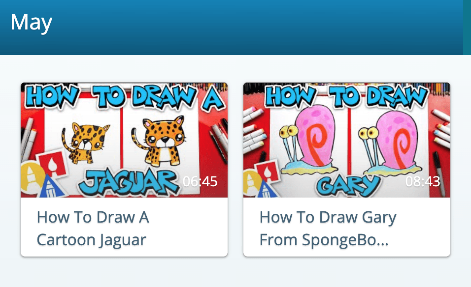 Draw cartoon jaguar and Gary from Spongebob - ArtHub for kids