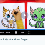kitten dragon art
